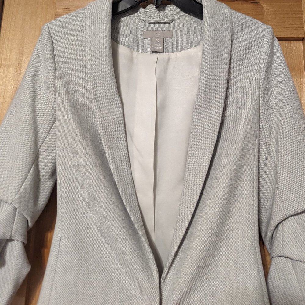 H&M Blazer, light grey woven